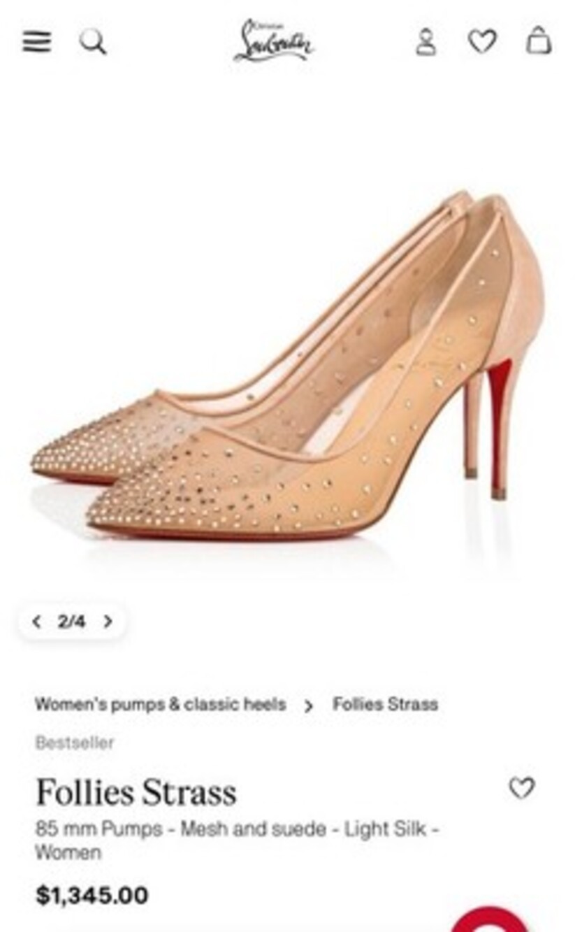 Christian  Loubitoun Follies Strass85 mm Pumps - Mesh and suede - Light Silk